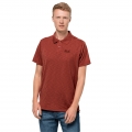 Jack Wolfskin Leisure Polo Travel (odor inhibiting, moisture regulating) red Men